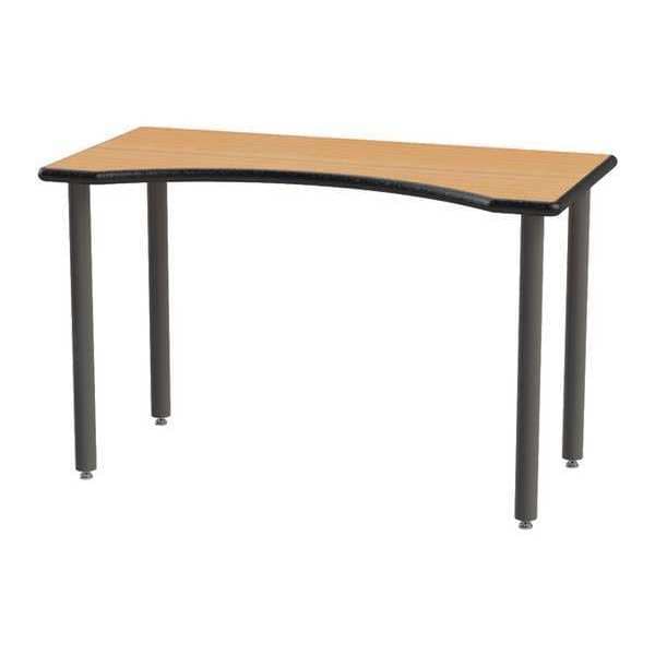 Wave Table, Tubular Legs, 24"Dx48"Wx28"H