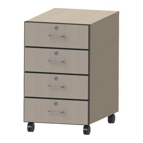 Laminate Cabinet, 4 Drawer, 16"x24"x26.5"