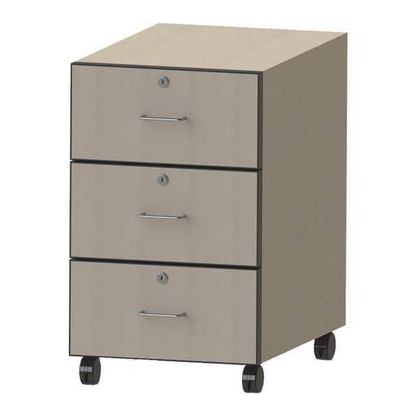 Laminate 3 Drawer Cabinet, 16"x24"x26.5"