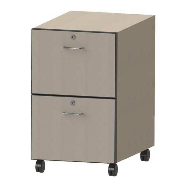 Laminate 2 Drawer Cabinet, 16"x24"x26.5"