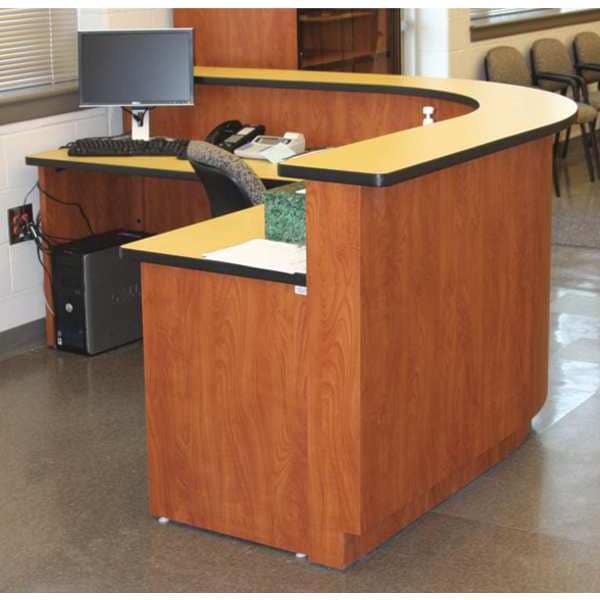 Reception Desk Reception Desk, 78"x89" Split Leve, 78" D X 36" H, 89" W X Laminate