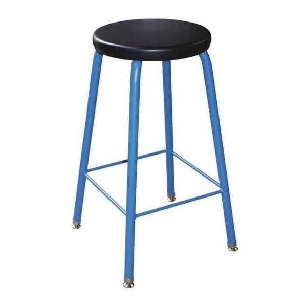Shop Stool, 13" Steel Seat, Caster Type: Floor Glides