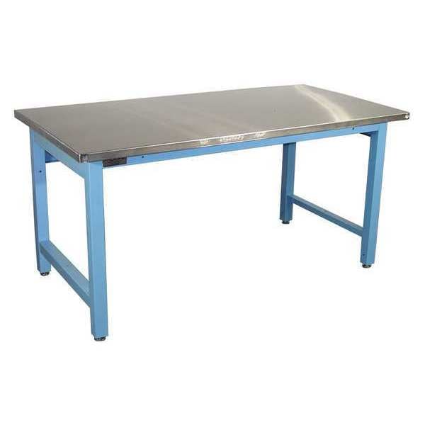 Workstation, Stainless Steel, Lt Blue