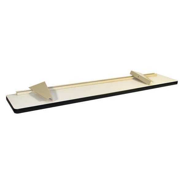 Cantilever Shelf, 12" x 60", Plastic, Beige
