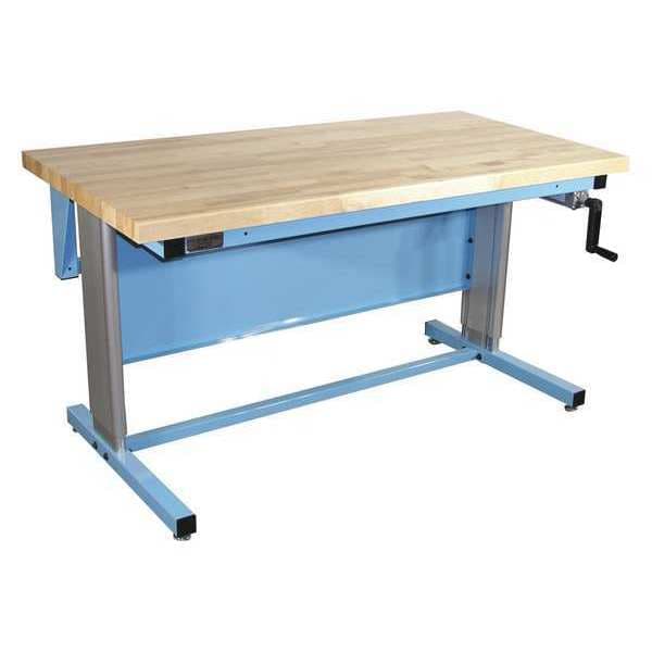 Workstation, Ergo, Solid Maple, Lt Blue