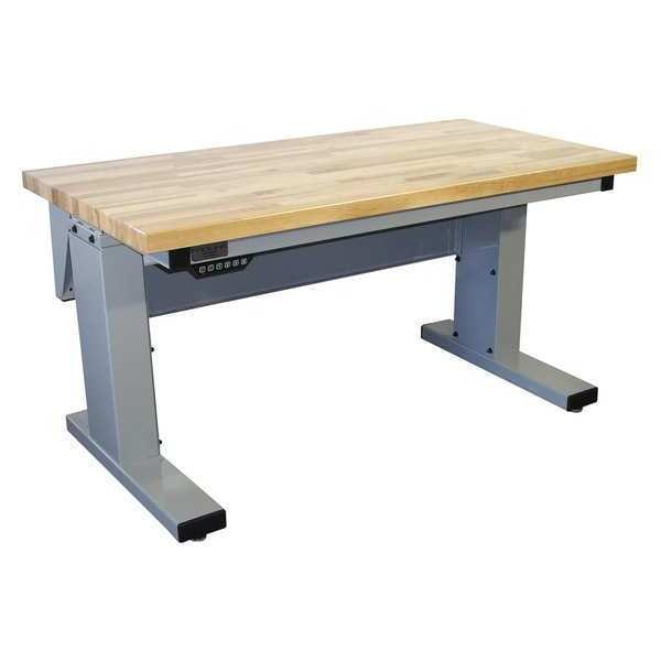 Workstation, Adjust, Solid Maple, Lt Gray
