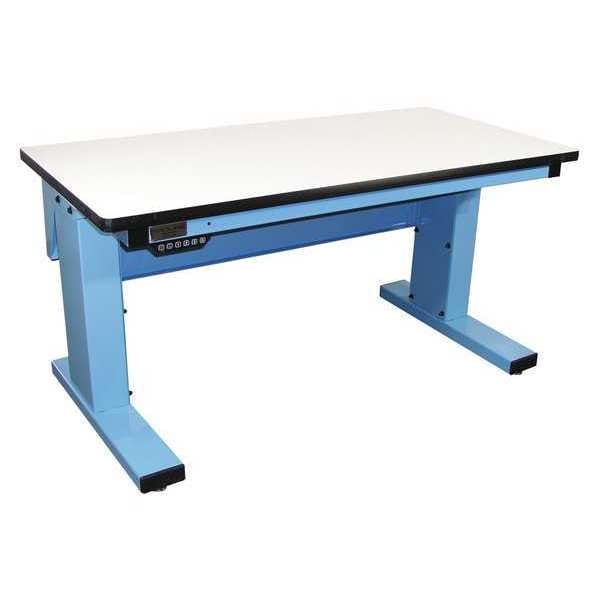 Workstation, Adjust, Plastic, Lt Blue