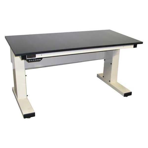 Workstation, Adjust, Epoxy Resin, Lt Beige