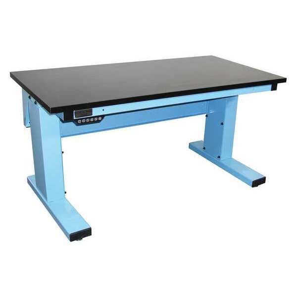 Workstation, Adjust, Epoxy Resin, Lt Blue