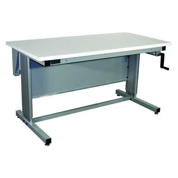 Workstation, Ergo, ESD, Rolled Edge, Lt Gray