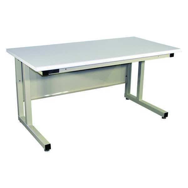 Workstation, Plastic, Rolled Edge, Beige