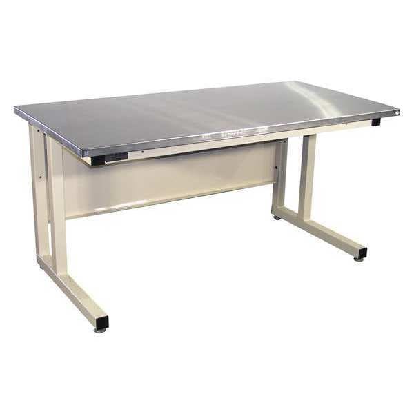 Workstation, Stainless Steel, Lt Beige