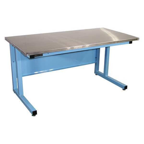 Workstation, Stainless Steel, Lt Blue