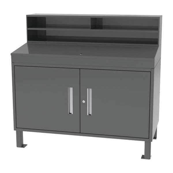 Double Door Shop Desk Shop Desk 48"Wx54"Hx24"D, 24" D X 54" H, 48" W X Steel