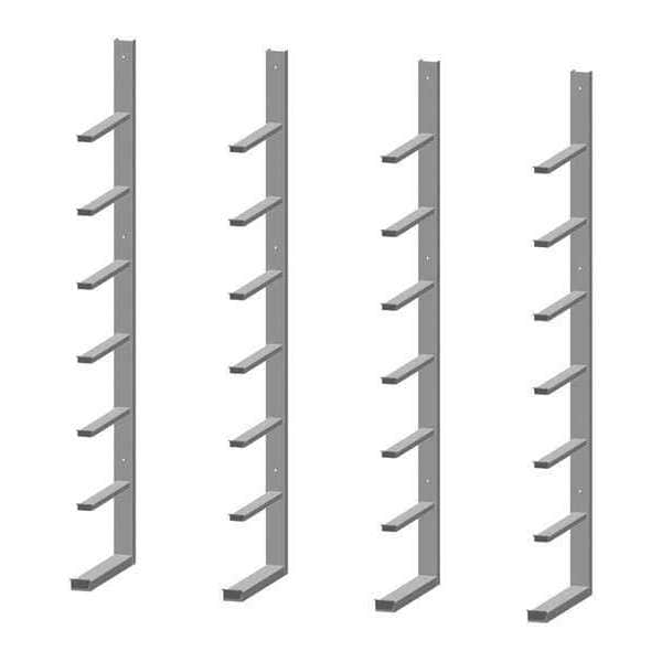 Wall Mounted Steel Rack Set, 4pcs.
