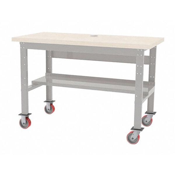 Adj Height Caster, 2Rigid/2Swivel Casters