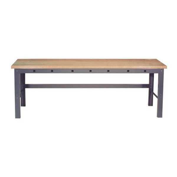 Work Station With Front Power Apron, 84" W, 28-3/4" to 37-1/4" Height