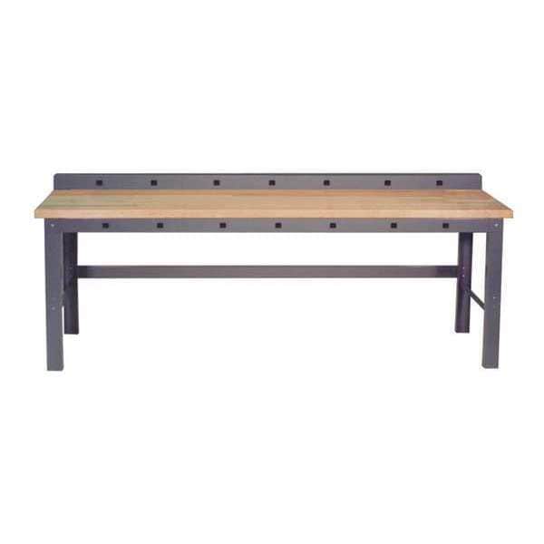 Work Station With Front and Rear Power Aprons, 72" W, 28-3/4" to 37-1/4" Height