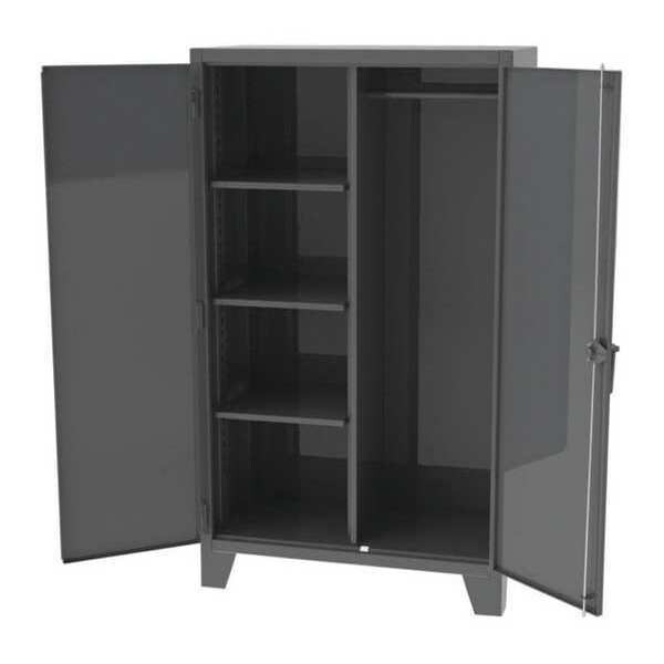 Wardrobe Storage Cabinet, 84 in H, 72 in W, 4 Shelves