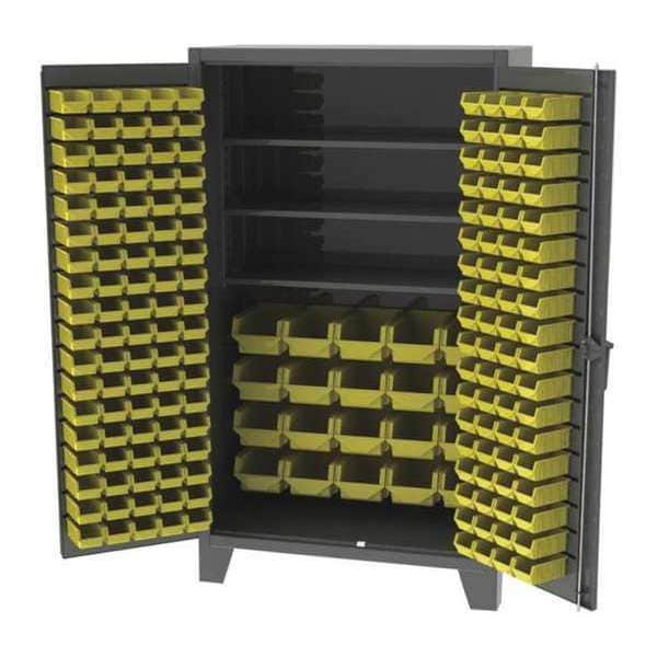 Bin Storage Cabinet, 48"Wx24"Dx66"H