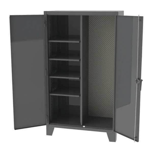 Shelving Storage Cabinet, 84 in H, 60 in W, 4 Shelves, 0 Drawers