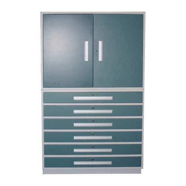 Combo Drawer Storage Cabinet, 84 in H, 48 in W, 6 Drawers