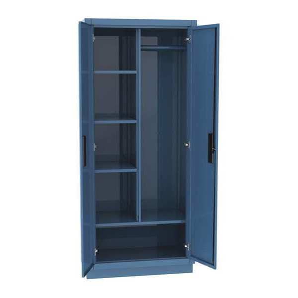 Wardrobe Storage Cabinet, 72 in H, 48 in W, 4 Shelves
