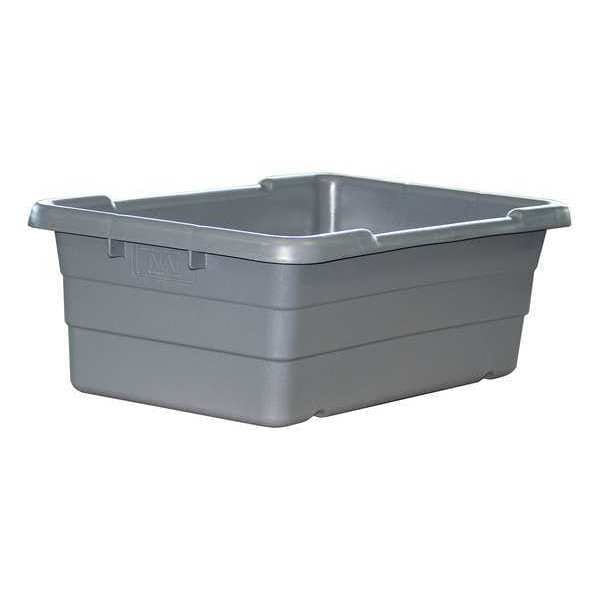 Hang & Stack Storage Bin, Plastic, Gray, 8 3/4 in H, 16 in W, 25 in L