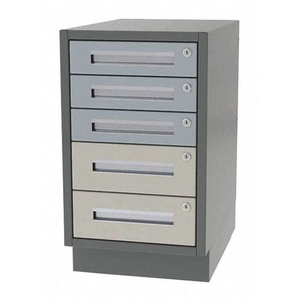 Cabinet, 5 Drawer, 16" W x 24" D x 28" H