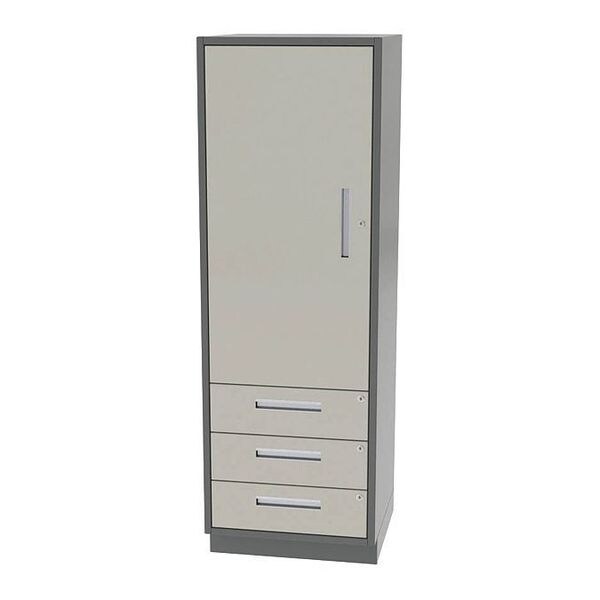 Tall Cabinet, 36"x24"x72", Door/3 Drawer