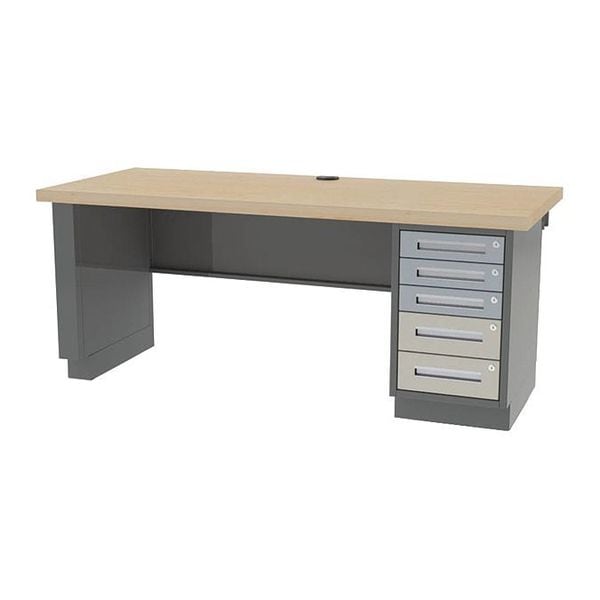 Pre Engineered Work Stations Workstation, 30" D X 29-3/4" H, 96" W X Hardwood, Maple