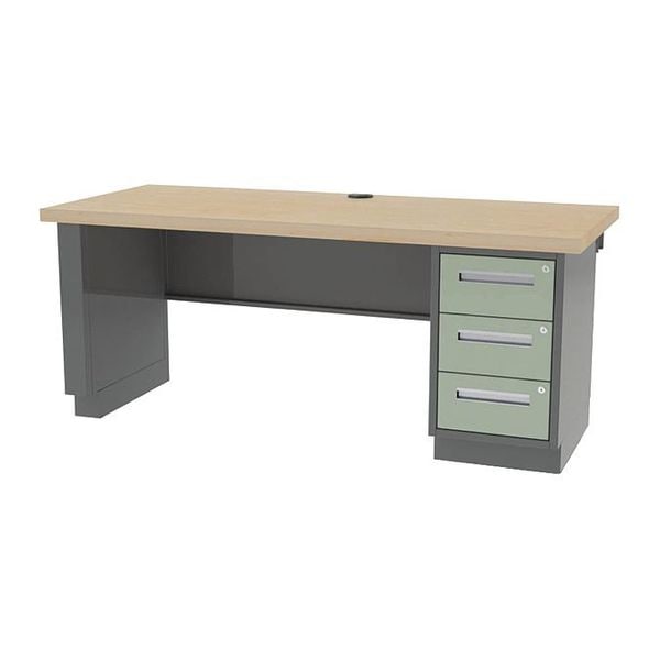 Pre Engineered Work Stations Workstation, 30" D X 29-3/4" H, 96" W X Hardwood, Maple