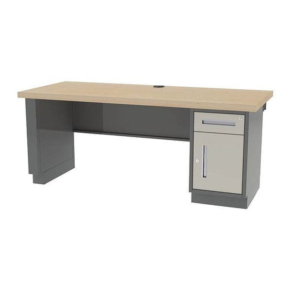 Pre Engineered Work Stations Workstation, 30" D X 29-3/4" H, 96" W X Hardwood, Maple