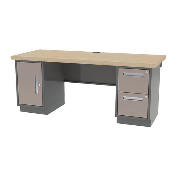 Pre Engineered Work Stations Workstation, 30" D X 29-3/4" H, 96" W X Hardwood, Maple