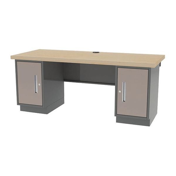 Pre Engineered Work Stations Work Station, 7 ft. Lab Height, 30" D X 35-3/4" H, 84" W X Hardwood
