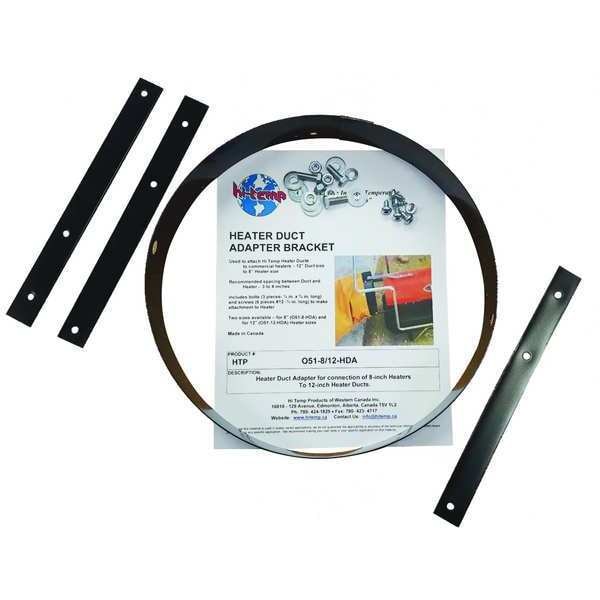 Heater Duct Adapters, 8" W, 12" L