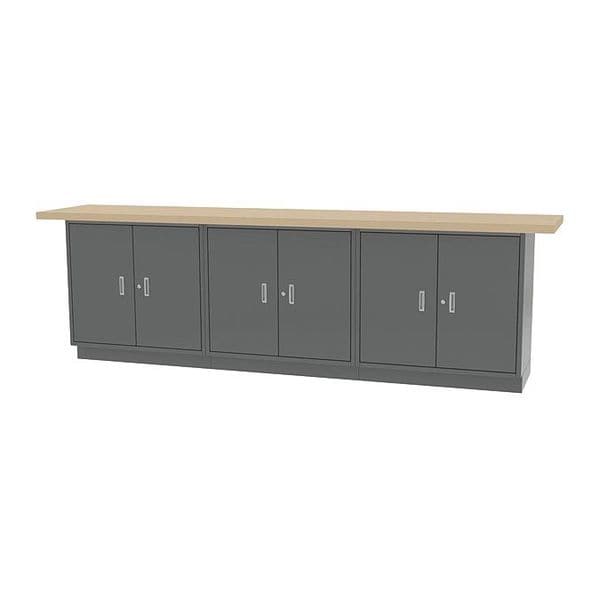 Wall Work Bench, 120" W, 35-3/4" Height