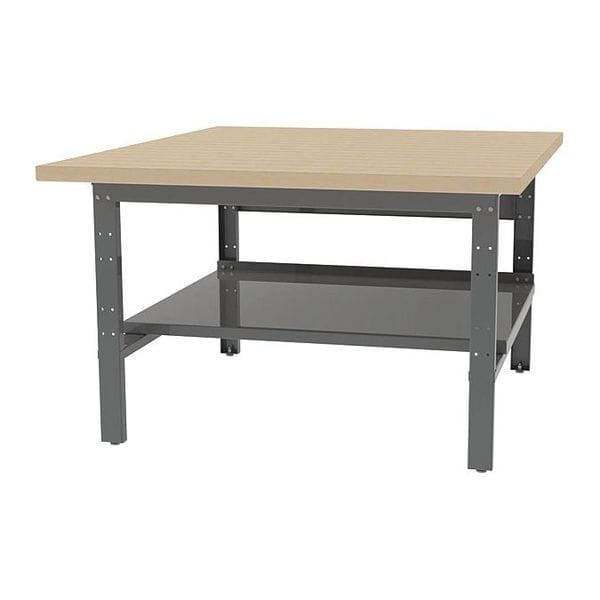 Four Student Bench with Open Base, 54" W, Maple(Top)