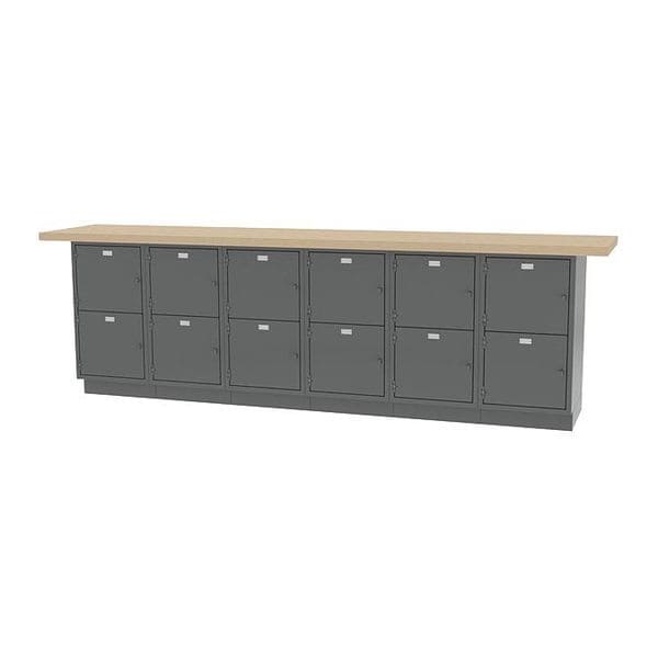 Wall Work Bench, 120" W, 36-3/4" Height