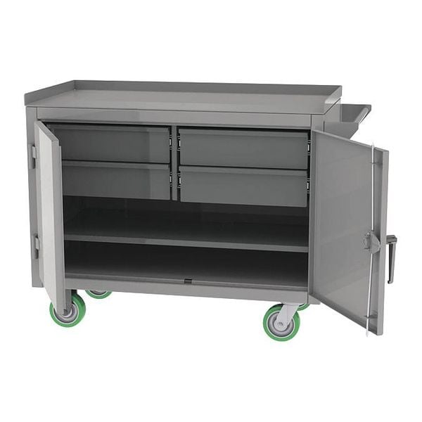 Mobile Bench, 4 Drawer, 36" W x 42" H