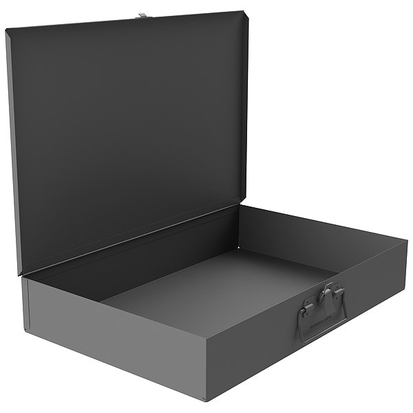 1 Compartment Box, Steel, 18 in W x 12 in D x 3 in H
