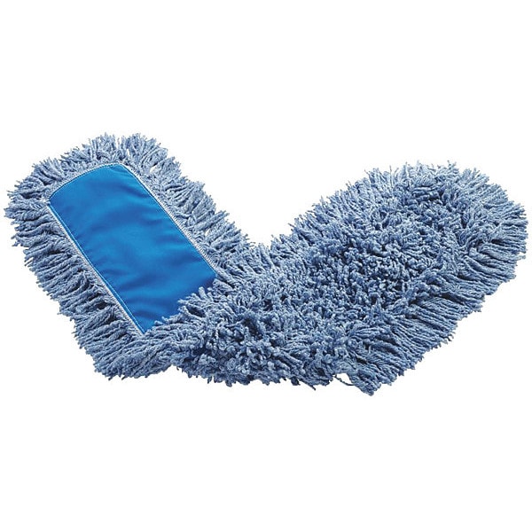 36 in L Dust Mop, Looped-End, Blue