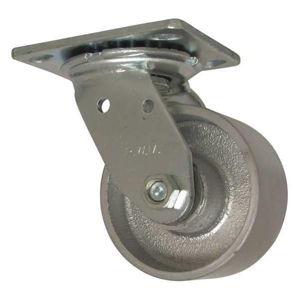 Swivel, w/4x2" Cast Iron Wheel, Caster Load Rating Range: Medium-Heavy Duty
