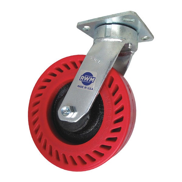Swivel Cast Iron Kingpinless Caster, 4"