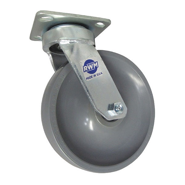 Maint Free Swivel, 4x2" Rubber Wheel