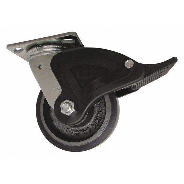 Medium Duty Caster, 5", w/Total Lock Brake, Caster Sub-Type: Swivel