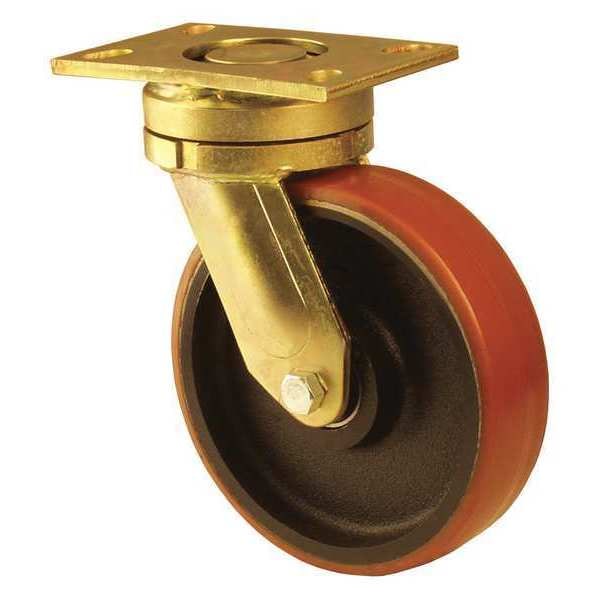 Maint Free Swvl, w/8x2" Urth on Iron Whl, Caster Load Rating Range: Heavy-Duty