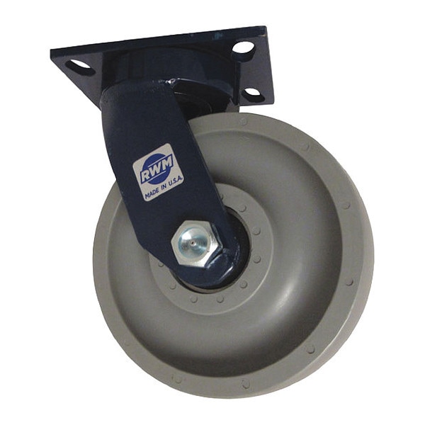 Swivel, w/10x3" Solid Elastomer Wheel
