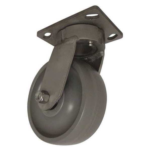 Stainless Swivel, w/4x2" Solid Elast Whl