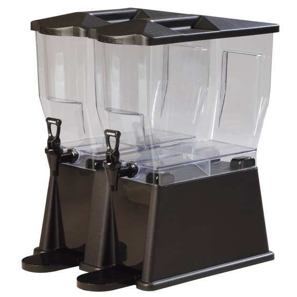 Beverage Dispenser, Double, 6 Gal, Black